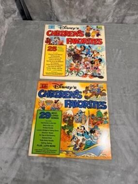 Vintage Disneyland Records Children's Favorites Vol 1 & 2 LP Vinyl Bundle